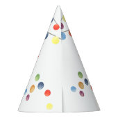 Aquarellhund Erster Geburtstag Partyhütchen (Rückseite)