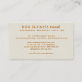 Aquarellhund Grooming Walking Sitting Boarding Visitenkarte (Rückseite)