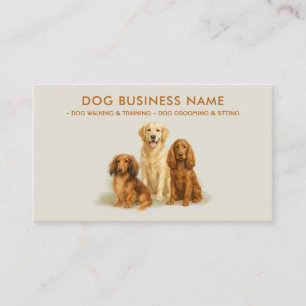 Aquarellhund Grooming Walking Sitting Boarding Visitenkarte