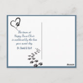 Aquarellhund mit Stars Beileid Postkarte (Rückseite)