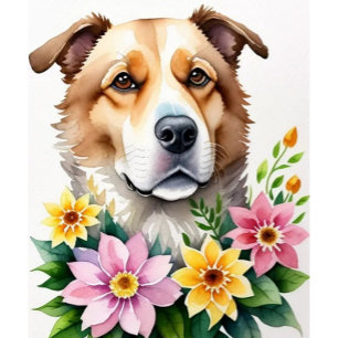 Aquarellhund Puzzle
