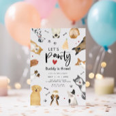 Aquarellhund zum Geburtstag Einladung