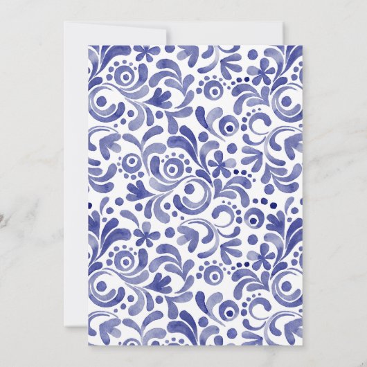 Aquarellhunde Einladung (Rückseite)