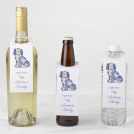 Aquarellhunde Flaschenanhänger