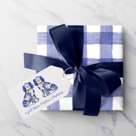 Aquarellhunde Geschenkanhänger