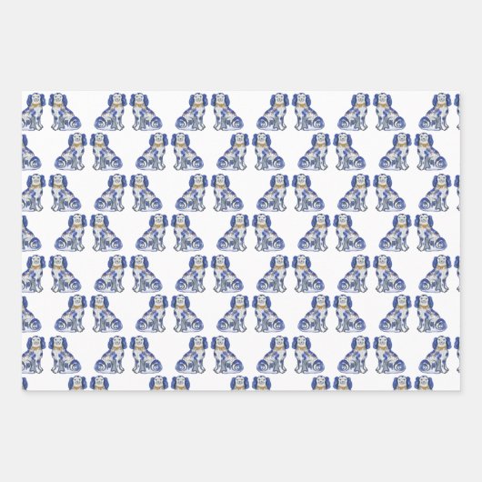 Aquarellhunde Geschenkpapier Set (Vorderseite 3)