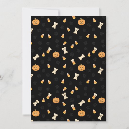 Aquarellhunde | Howl-o-ween Puppy Costume Party Einladung (Rückseite)