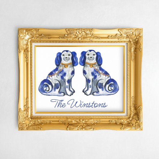 Aquarellhunde Poster