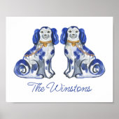 Aquarellhunde Poster (Vorne)