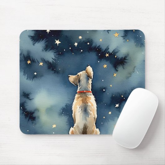 Aquarellhunde stempeln an Sternen Mousepad (Mit Mouse)