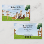 Aquarellhunde wachsen, Katzen-Walker-Sitter Visitenkarte (Vorne/Hinten)