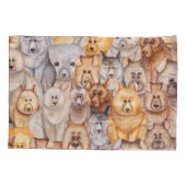 Aquarellhunde: Whimsikischer Nahkampf Kissenbezug (Rückseite)