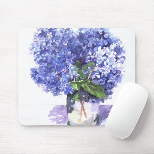 AquarellHydrangea Mousepad (Mit Mouse)