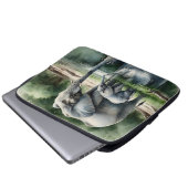 Aquarellillustration von Mama und Baby Elephant Laptopschutzhülle (Vorne Knopf)