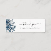 Aquarellindigo Blume Dank Discount Card Mini Visitenkarte (Vorderseite)