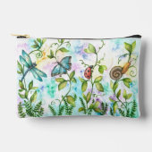 Aquarellinsekten Pouch - Schmetterling, Dragonfly. Zubehörtasche (Vorderseite)