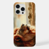 Aquarellion auf der Savannah iPhone Hülle (Rückseite)