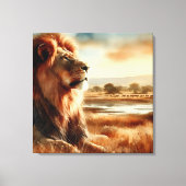 Aquarellion auf der Savannah Leinwanddruck (Vorderseite)