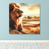 Aquarellion auf der Savannah Leinwanddruck (Insitu (Holzboden))