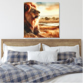 Aquarellion auf der Savannah Leinwanddruck (Insitu (Schlafzimmer))