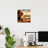 Aquarellion auf der Savannah Poster (Heimbüro)