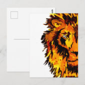 Aquarellion Halbface Postkarte (Vorne/Hinten)