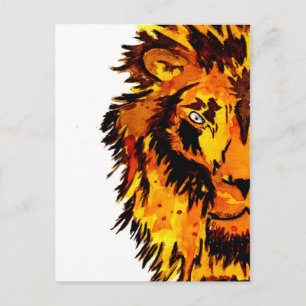 Aquarellion Halbface Postkarte