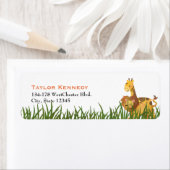 Aquarellion und Giraffe im Gras (Insitu)