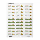 Aquarellion und Giraffe im Gras (Vorne)