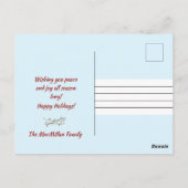 Aquarellirsche wünschen Ihnen ein frohes Weihnacht Postkarte (Rückseite)