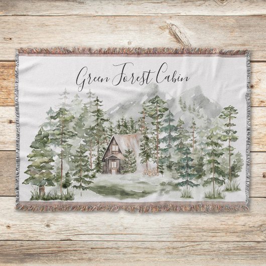 Aquarellkabine im grünen Pinienwald Decke