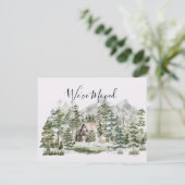 Aquarellkabine im grünen Pinienwald, den wir umgez Karte (Stehend Vorderseite)