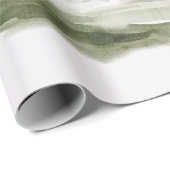 Aquarellkabine im grünen Pinienwald Geschenkpapier (Rolleneckpunkt)