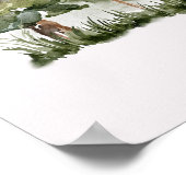 Aquarellkabine im grünen Pinienwald Poster (Ecke)