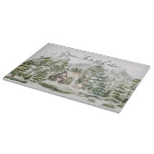 Aquarellkabine im grünen Pinienwald Schneidebrett (Ecke)