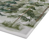 Aquarellkabine im grünen Pinienwald Schneidebrett (Ecke)