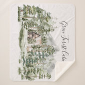 Aquarellkabine im grünen Pinienwald Sherpadecke (Vorderseite)