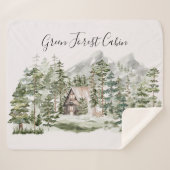 Aquarellkabine im grünen Pinienwald Sherpadecke (Vorderseite (Horizontal))