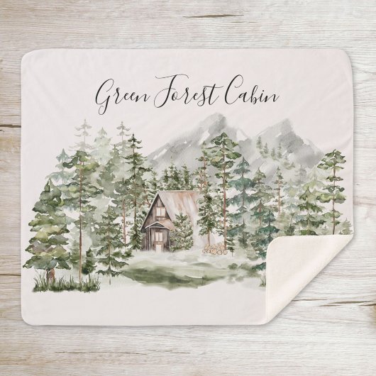 Aquarellkabine im grünen Pinienwald Sherpadecke