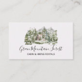 Aquarellkabine im grünen Pinienwald Visitenkarte (Vorderseite)