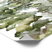 Aquarellkabine im grünen Pinienwald Willkommen Poster (Ecke)