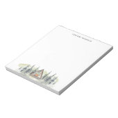 Aquarellkabine Personalisiert Notepad Notizblock (Rotiert)