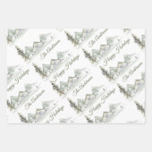 Aquarellkabine Urlaub Kariert Geschenkpapier Set (Vorderseite)