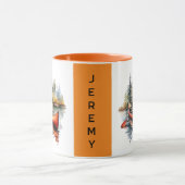 Aquarellkajak auf dem Orangensee, zwei Töne Tasse (Zentrum)