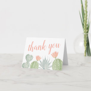 Aquarellkaktus Danke Karte
