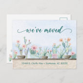 Aquarellkaktus, die wir auf der Postkarte verschob (Vorne/Hinten)