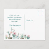 Aquarellkaktus, die wir auf der Postkarte verschob (Rückseite)