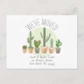 Aquarellkaktus, die wir verschoben haben postkarte (Vorderseite)