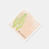 Aquarellkaktus Einfaches südwestliches Party Serviette (Ecke)