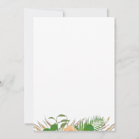 Aquarellkaktus Fiesta Babydusche Einladung (Rückseite)